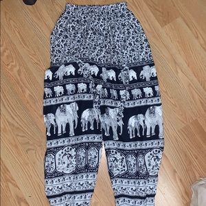 Elephant pattern pants